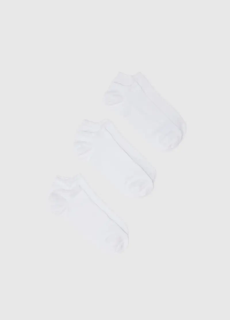 OVS , Tripack Calzini Bianchi, Uomo, Bianco