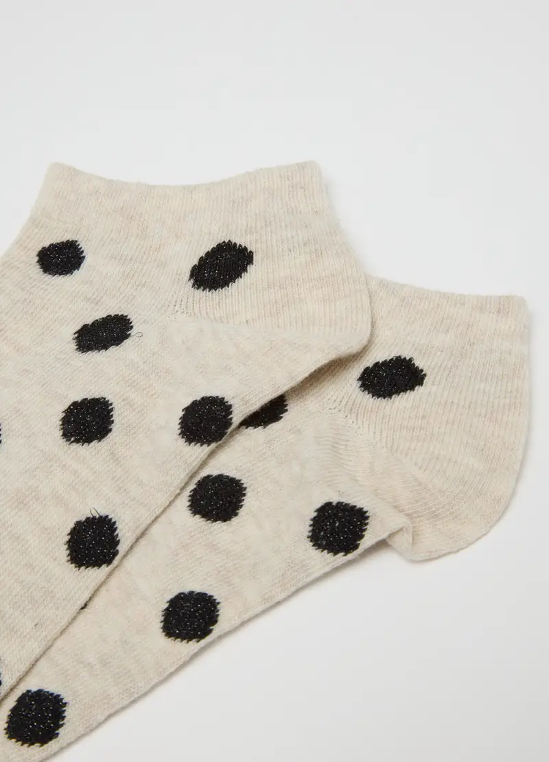 OVS, Tripack Calzini In Cotone Multicolor A Pois, Donna, Multicolor miniatura 2