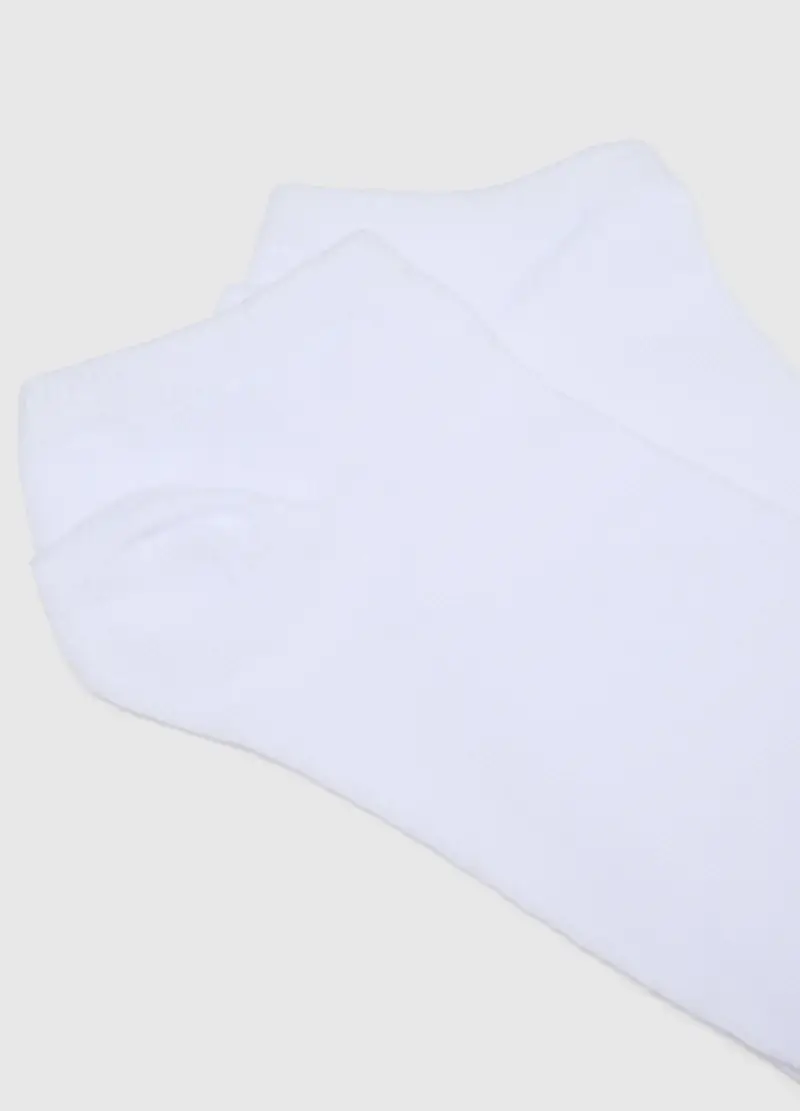 OVS, Tripack Di Calzini Da Donna In Cotone Bianco Corti, Bianco miniatura 3