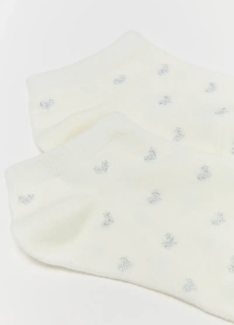 OVS, Tripack Pariscarpa Con Cuoricini Lurex, Donna, Multicolor miniatura 2