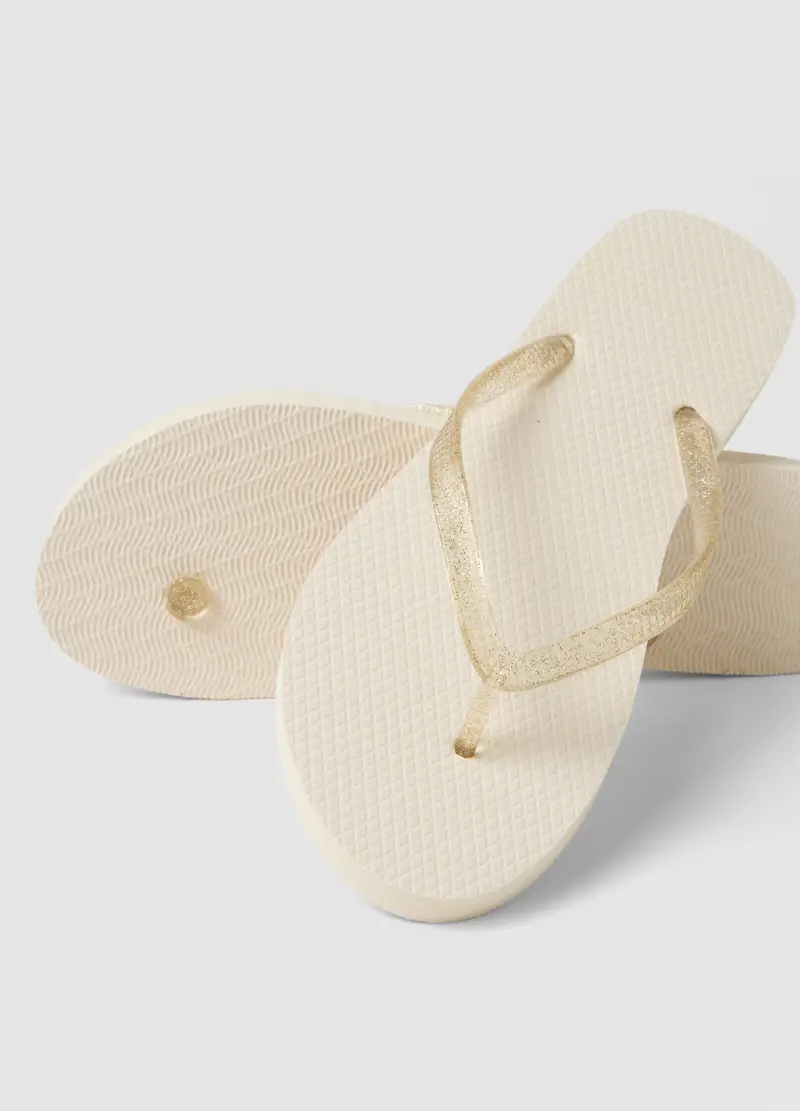 Infradito Beige Con Cinturini Traslucidi, Donna, Beige miniatura 3