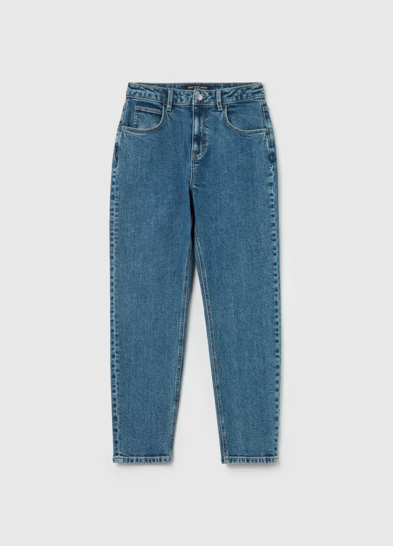 Jeans Mom Slim Fit, Donna, Denim