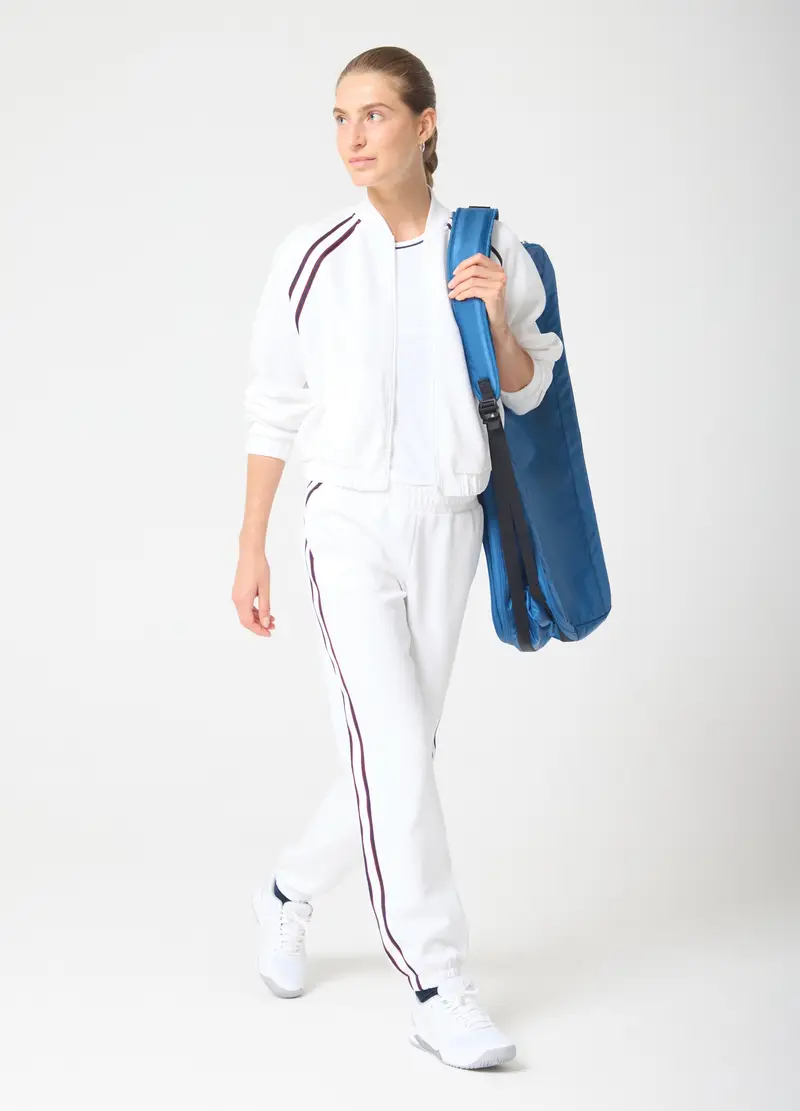 Jogger Con Bande Laterali A Contrasto Altavia Court, Donna, Bianco