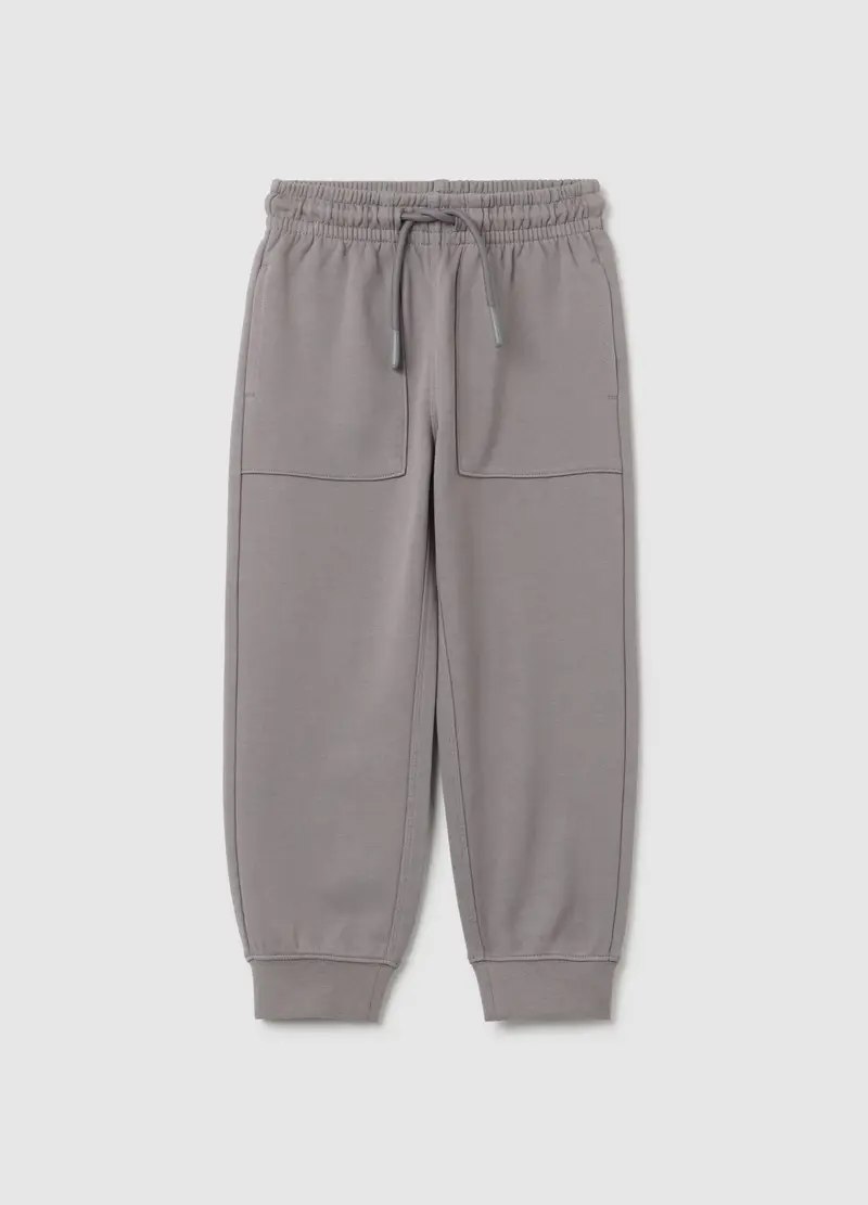 OVS, Jogger Da Bambino In Puro Cotone Grigio Regular Fit, Grigio, Taglia: 3-4