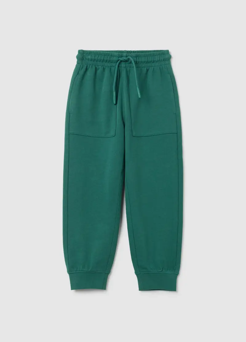 OVS, Jogger Da Bambino In Puro Cotone Verde Regular Fit, Verde, Taglia: 3-4