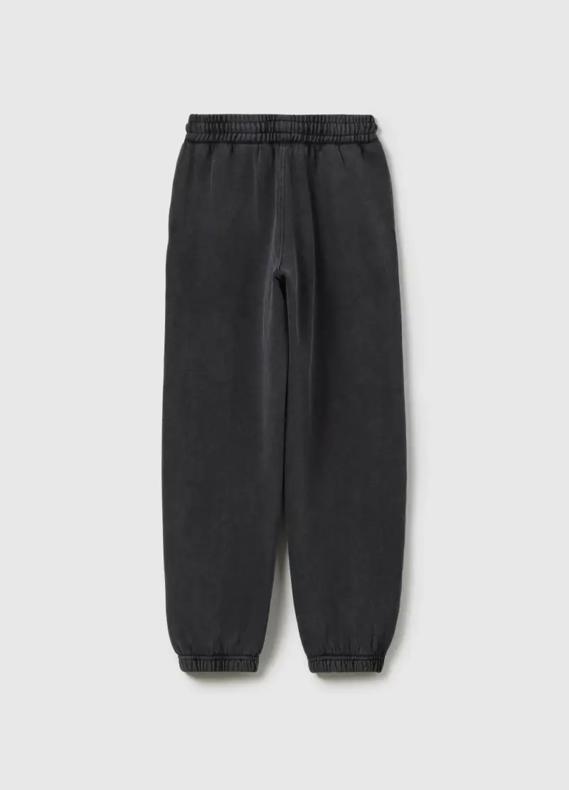 Jogger Da Ragazza In Misto Cotone Grigi Regular Fit, Bambina, Grigio miniatura 2