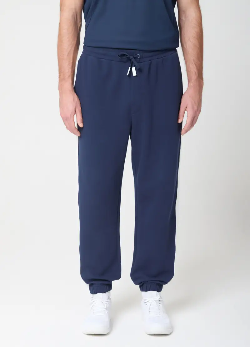 Jogger In Tessuto Elasticizzato Con Bande Laterali Altavia Court, Uomo, Blu miniatura 2