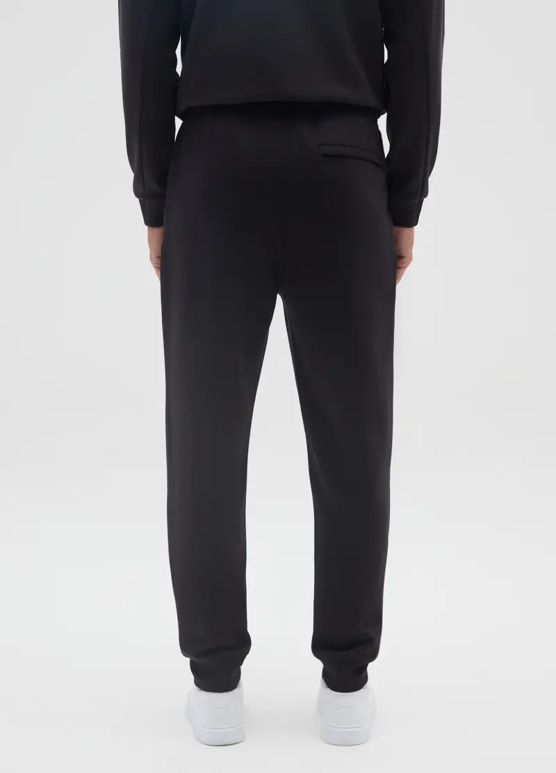 Jogger Nero Regular Fit, Uomo, Nero miniatura 3