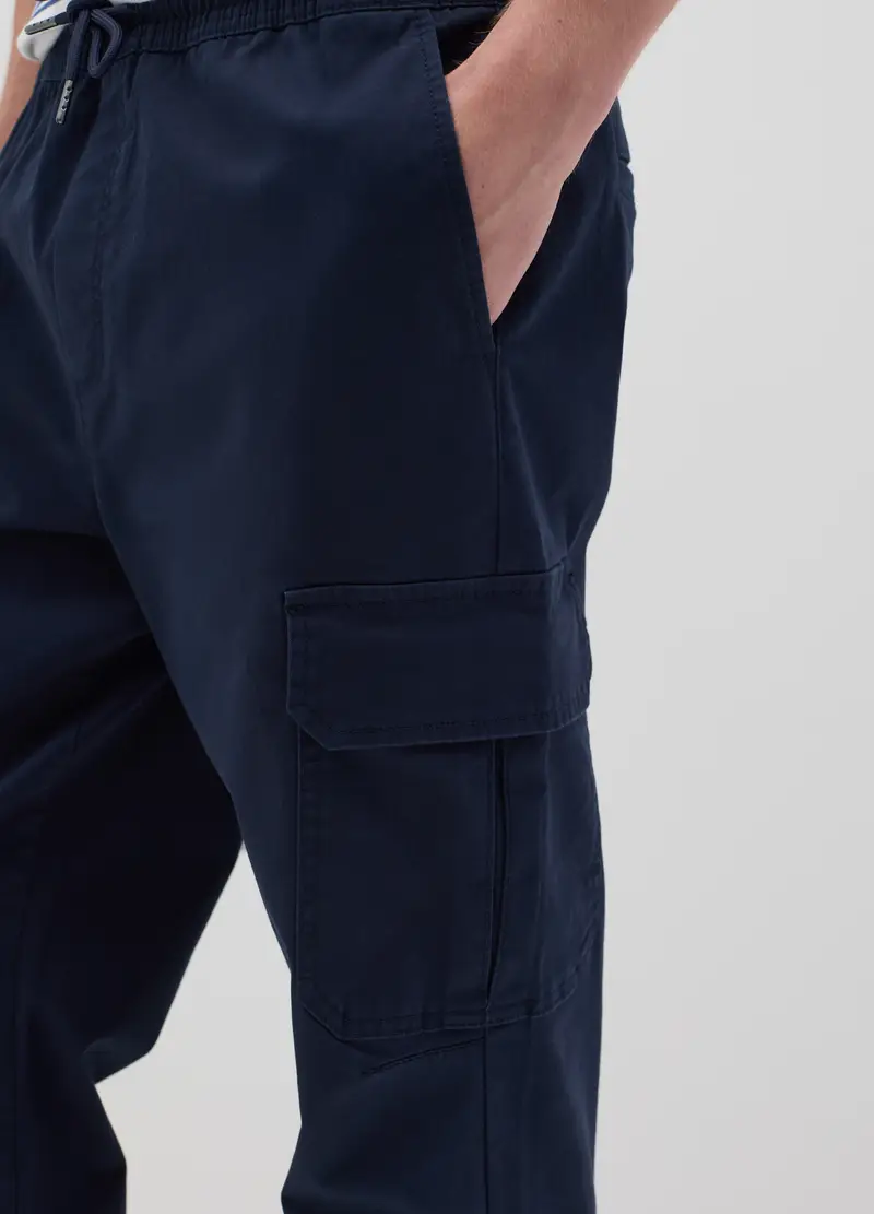 OVS, Joggers Cargo Blu Con Coulisse, Uomo, Blu, Taglia: XS miniatura 3