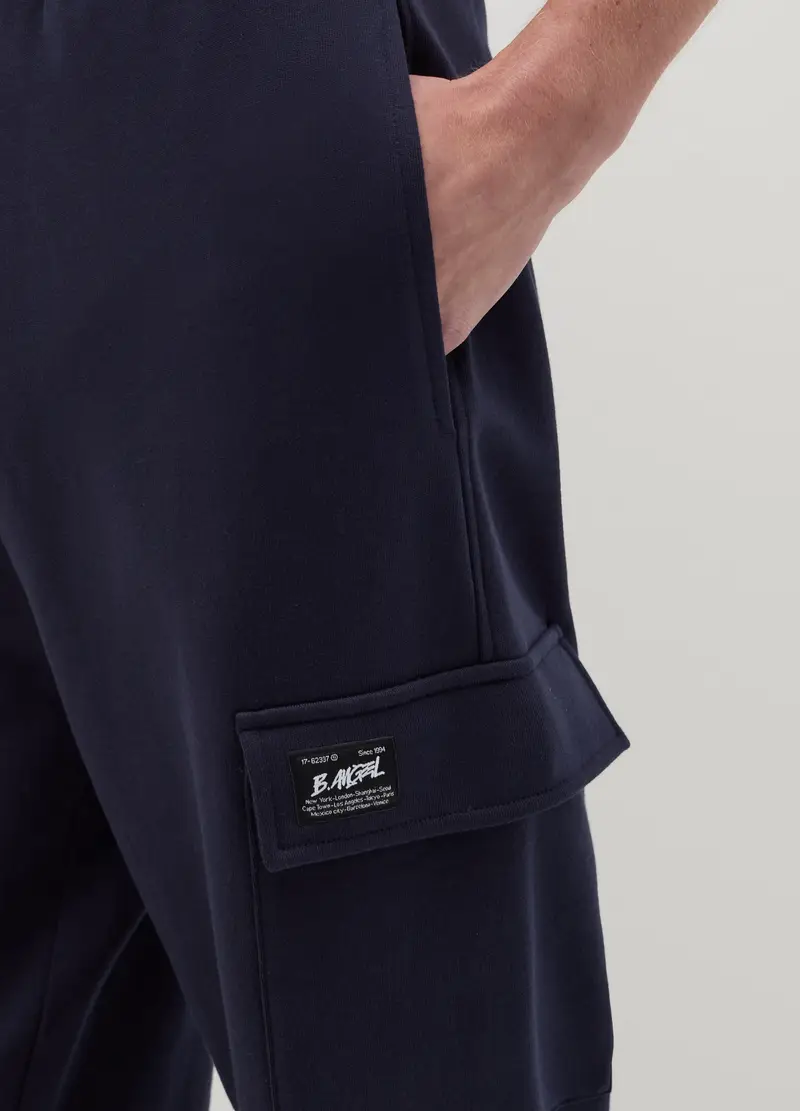 OVS, Joggers Cargo Con Profili Elasticati, Uomo, Blu, Taglia: XS miniatura 3