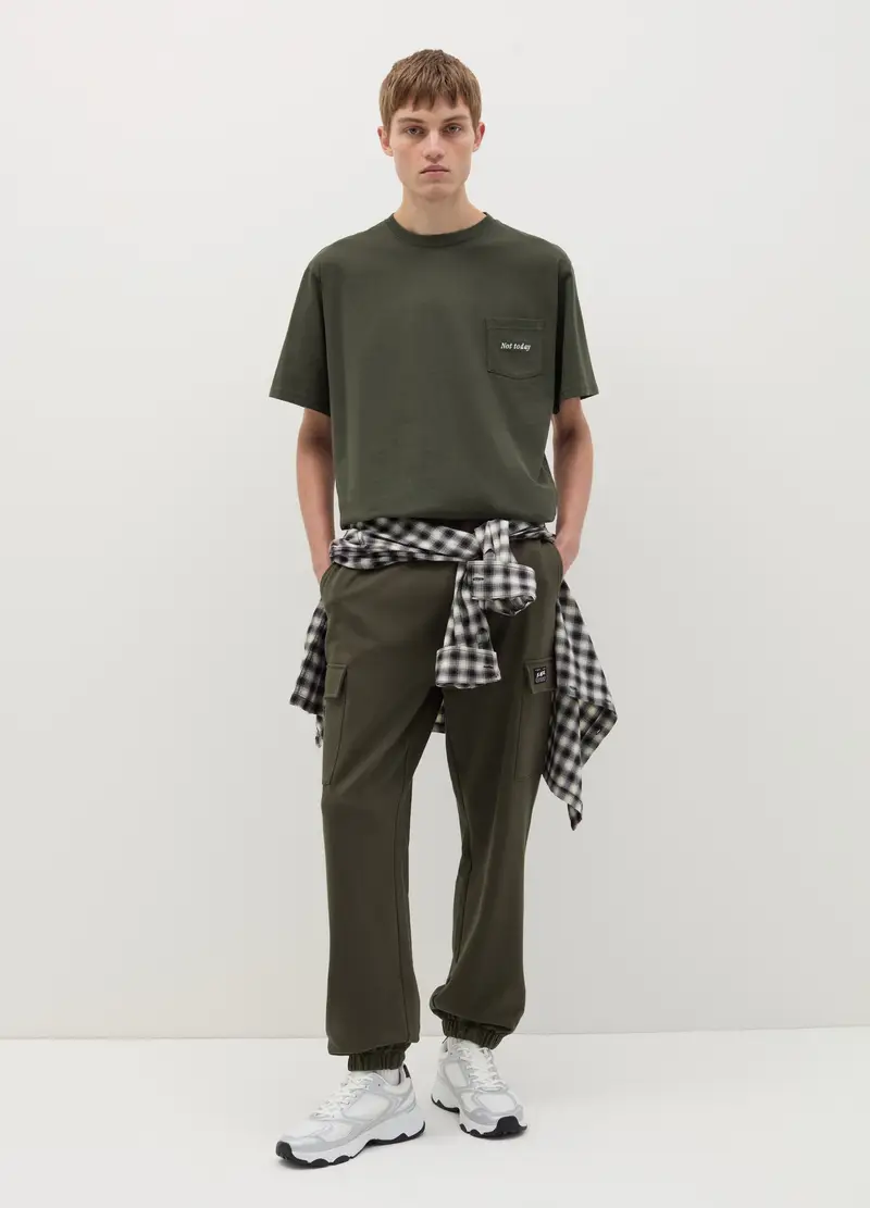 OVS, Joggers Cargo Con Profili Elasticati, Uomo, Verde, Taglia: XS