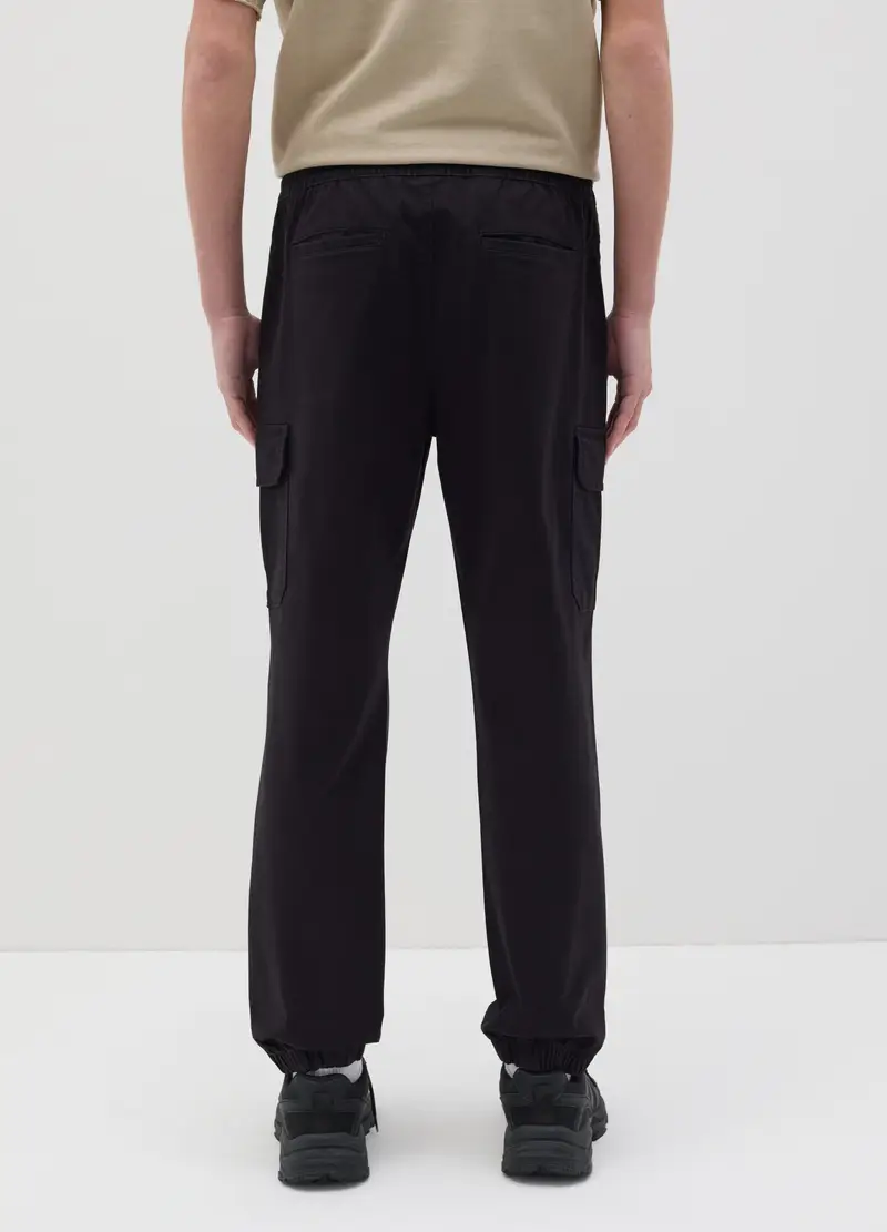 OVS, Joggers Cargo Neri Con Coulisse, Uomo, Nero, Taglia: XS miniatura 2