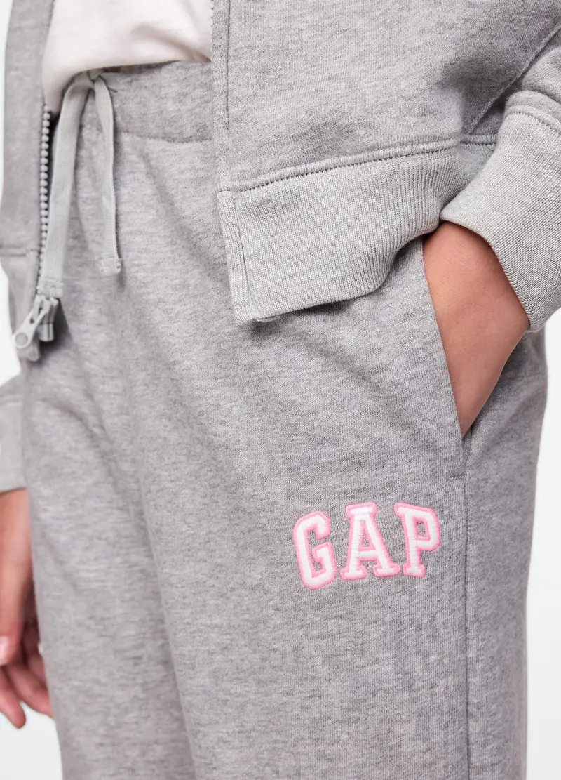 OVS, Joggers Con Coulisse E Patch Logo, Bambina, Grigio, Taglia: XS/99-114 miniatura 3