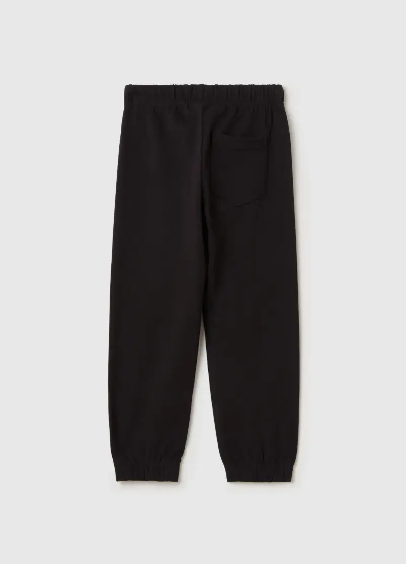 Joggers Con Coulisse E Profili Elasticati, Bambino, Nero miniatura 2