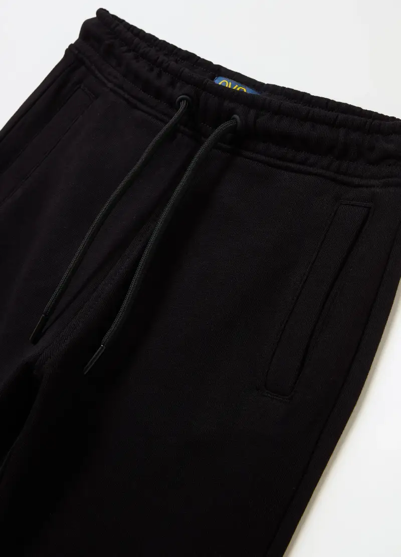 Joggers Essential In Cotone Con Coulisse, Bambino, Nero miniatura 3