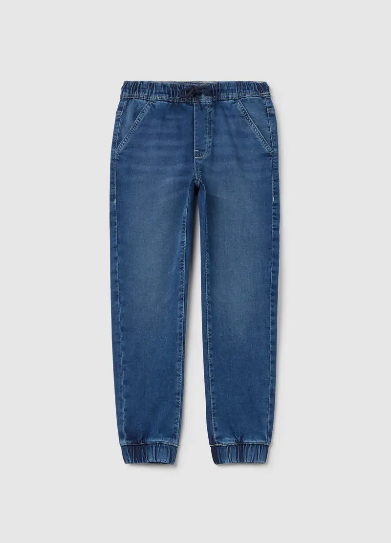 OVS, Joggers In Denim Con Coulisse, Bambino, Denim, Taglia: 10-11 miniatura 3