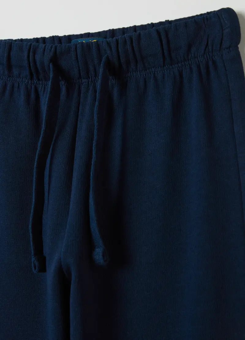 Joggers In Felpa Con Coulisse, Bambino, Blu miniatura 3