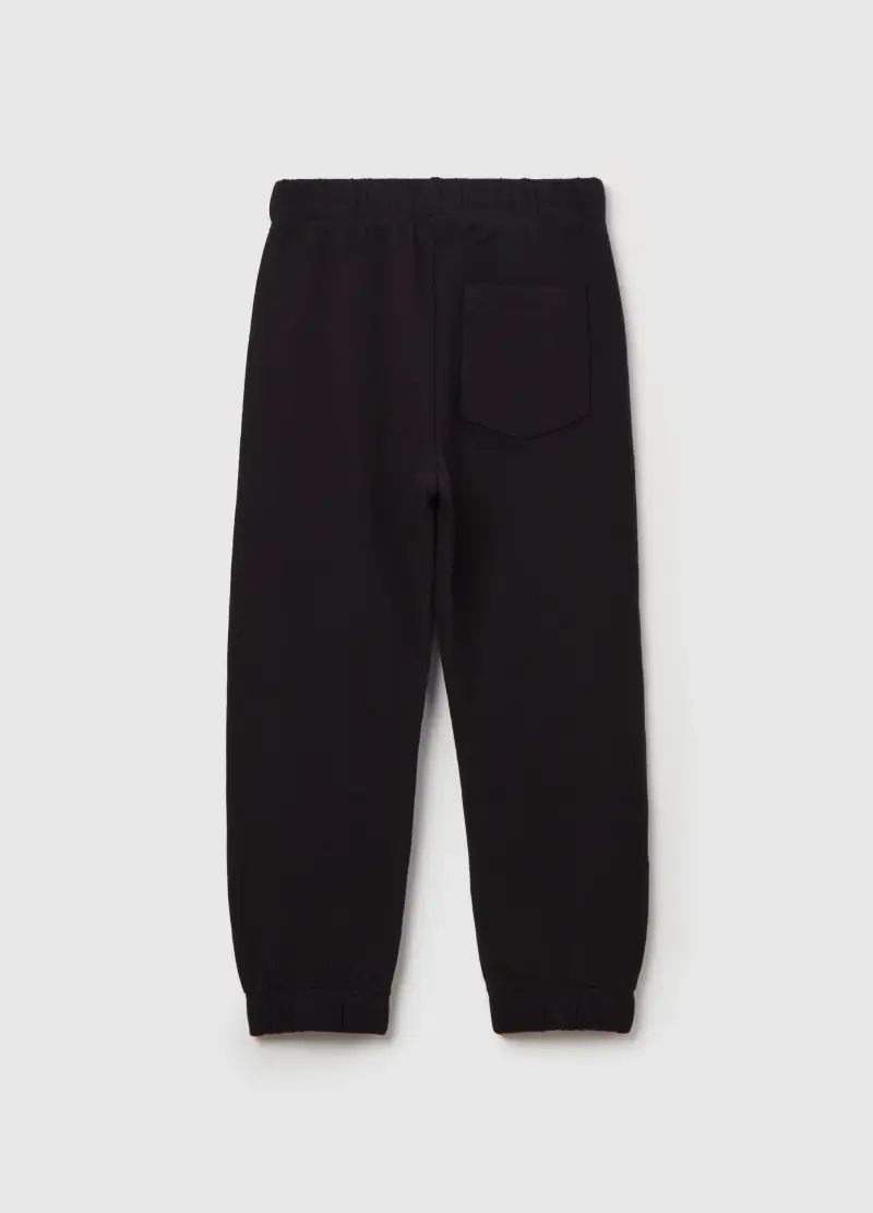 Joggers In Felpa Con Coulisse, Bambino, Nero miniatura 2