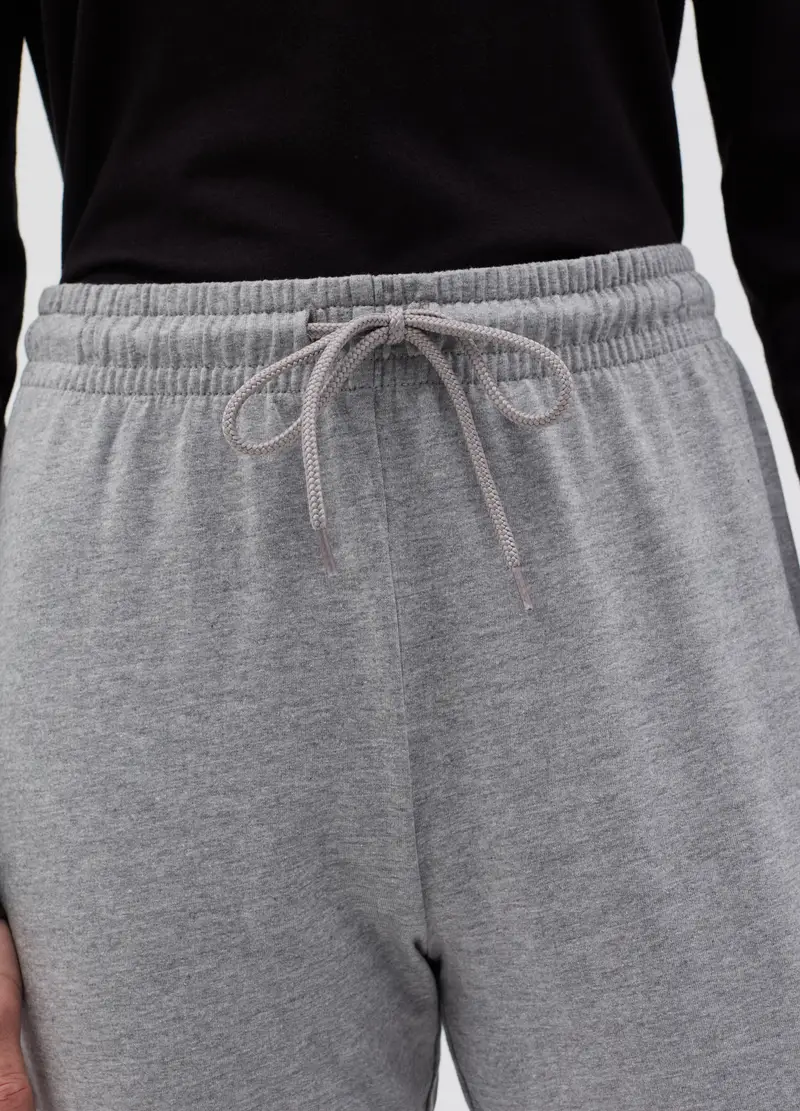 Joggers In Felpa Con Coulisse, Donna, Grigio miniatura 3