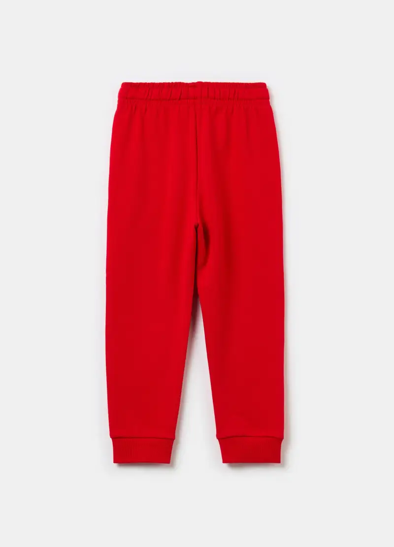 Joggers In Felpa Con Coulisse E Tasche, Bambino, Rosso miniatura 2