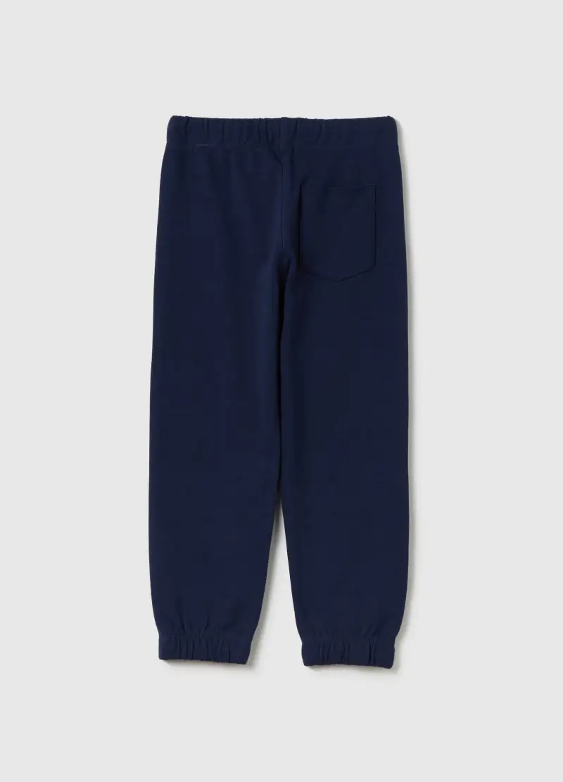 Joggers In French Terry Con Coulisse E Stampa, Bambino, Blu miniatura 2