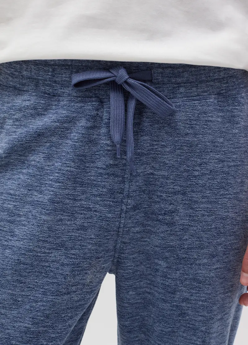 Joggers In Pile Con Coulisse, Uomo, Blu miniatura 3