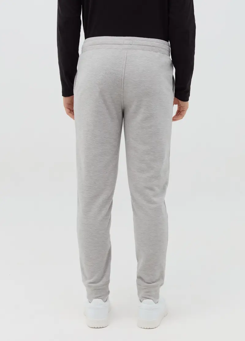 Joggers In Pile Con Coulisse, Uomo, Grigio miniatura 3