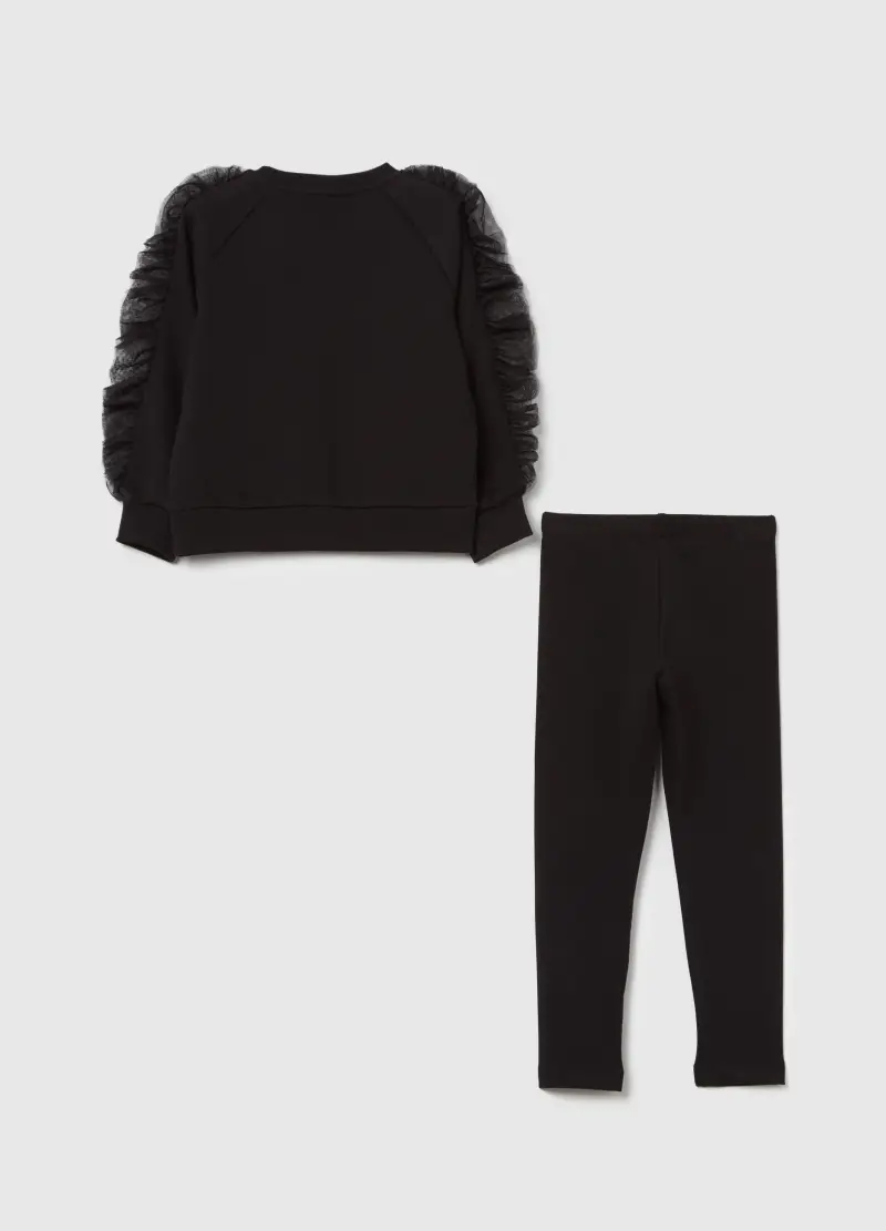 Jogging Set Con Stampa Titti Motivo Halloween, Bambina, Nero miniatura 2