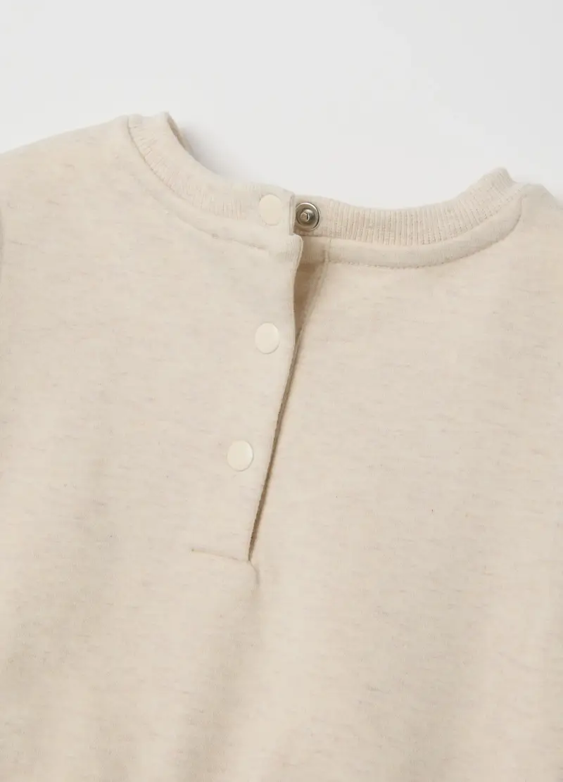 Jogging Set Da Bambina In Cotone Beige Regular Fit, Beige miniatura 3