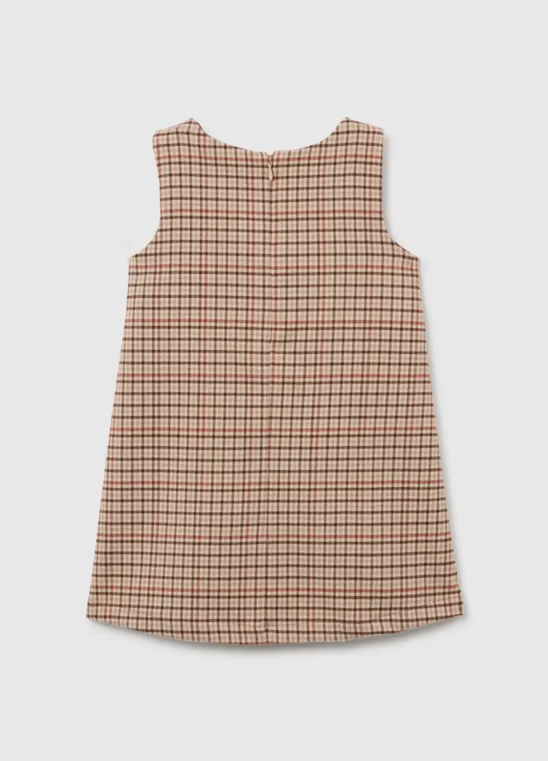 Abito A Quadri Multicolor Da Bambina Regular Fit Con Fiocco, Multicolor miniatura 2