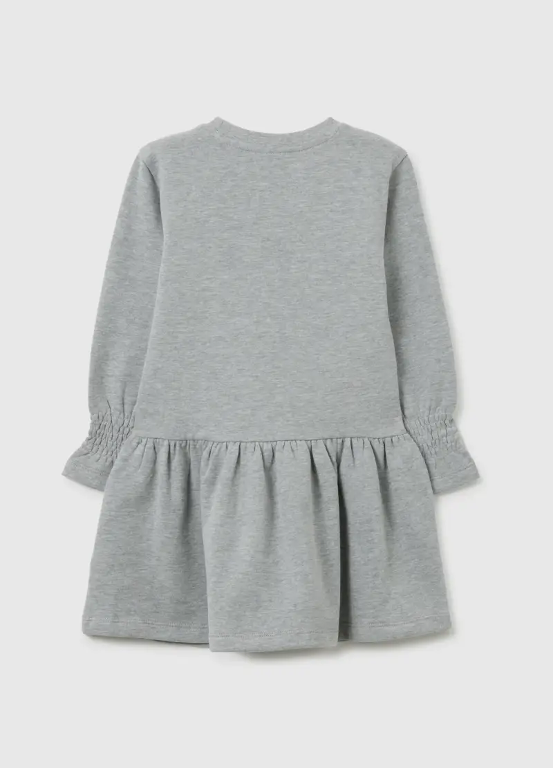 Abito Da Bambina In Misto Cotone Grigio Con Stampa Winx, Grigio miniatura 2