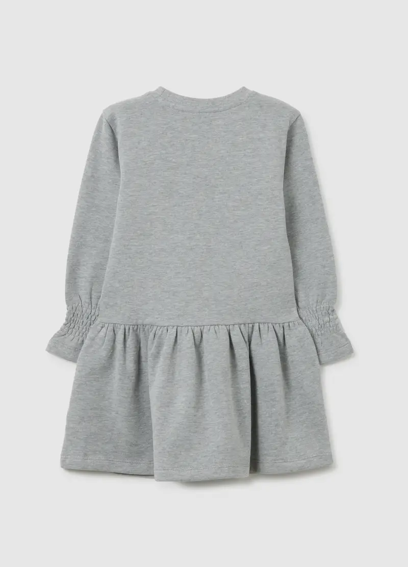 Abito Da Bambina In Misto Cotone Grigio Con Stampa Winx, Grigio miniatura 2
