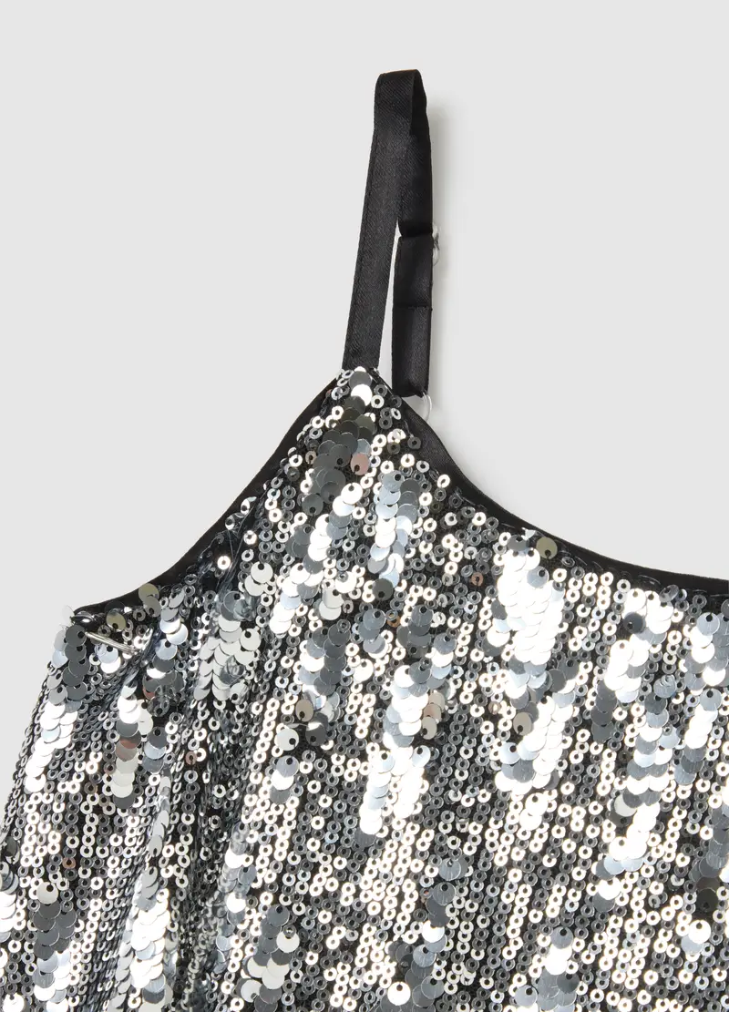 Abito Da Bambina Multicolor Regular Fit Con Paillettes, Multicolor miniatura 3