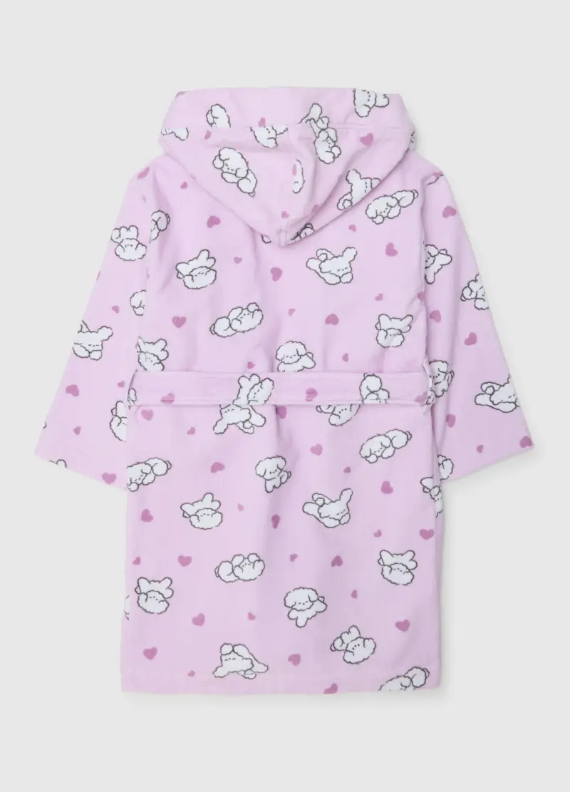 Accappatoio In Puro Cotone Multicolor Da Ragazza Con Disegni, Bambina, Multicolor miniatura 2