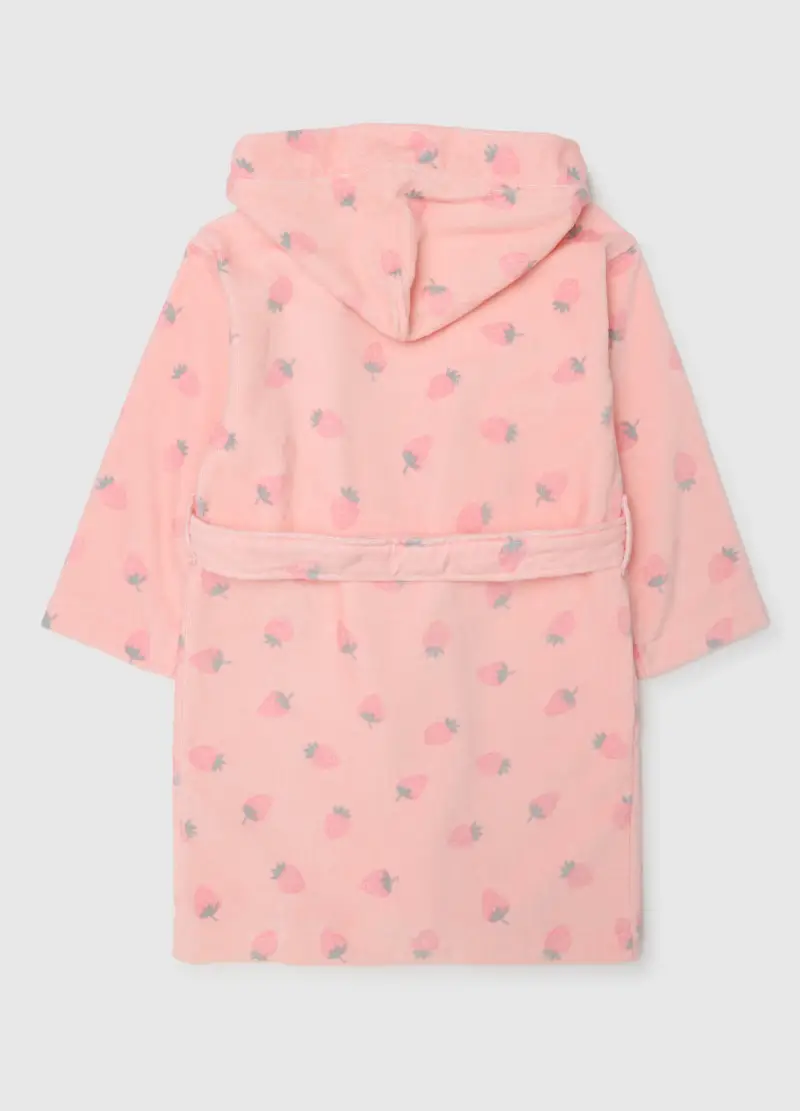 Accappatoio In Puro Cotone Rosa Da Ragazza Regular Fit Con Disegni, Bambina, Rosa miniatura 2