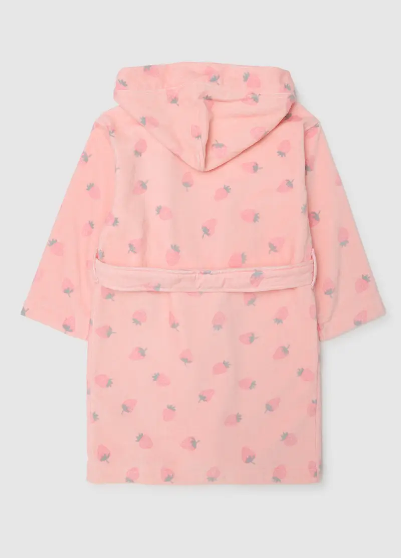 Accappatoio In Puro Cotone Rosa Da Ragazza Regular Fit Con Disegni, Bambina, Rosa miniatura 2