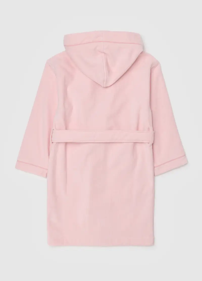 Accappatoio Rosa Per Bambina In Cotone, Rosa miniatura 2