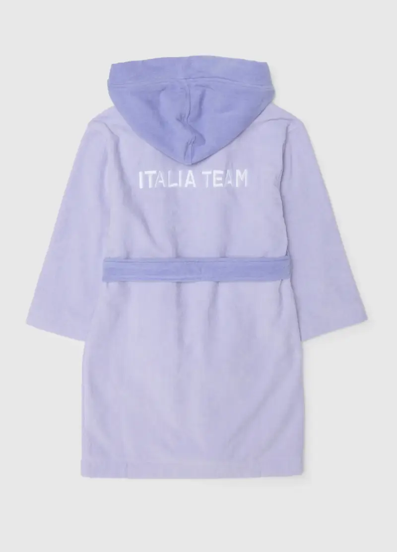 Accappatoio Viola Da Bambina In Puro Cotone Looney Tunes X Italia Team, Viola miniatura 2