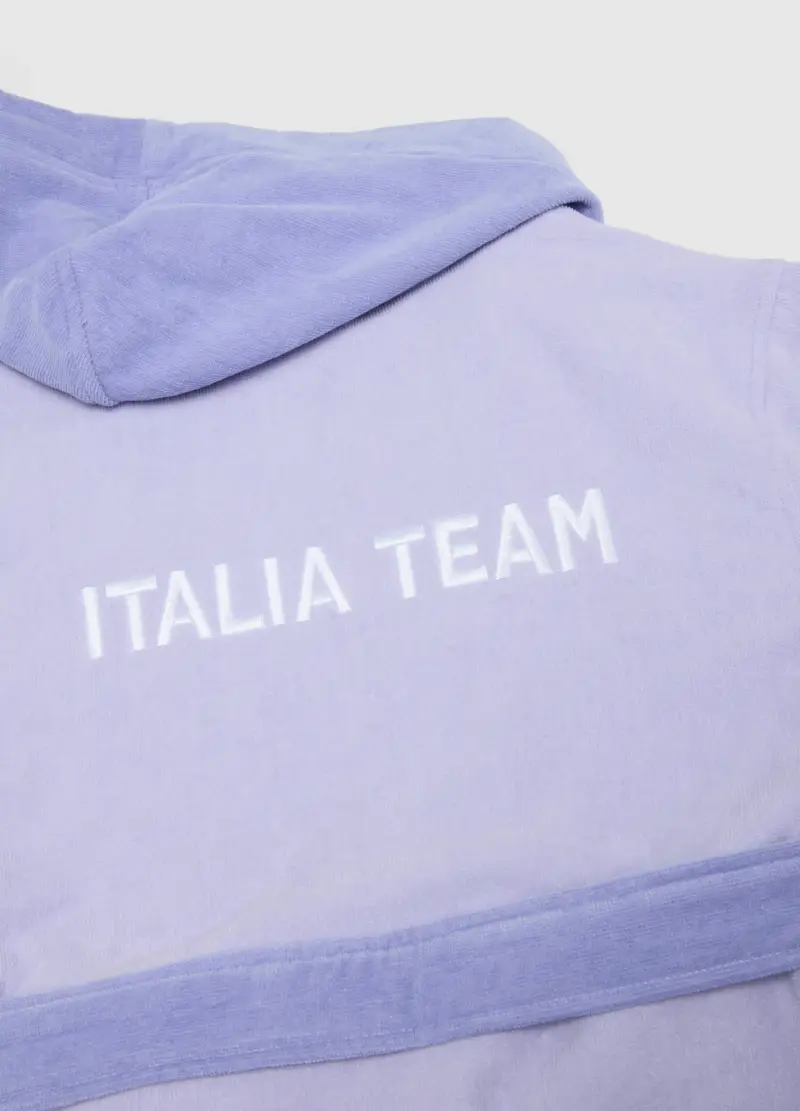 Accappatoio Viola Da Bambina In Puro Cotone Looney Tunes X Italia Team, Viola miniatura 3