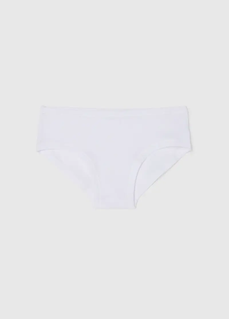 Baby Culotte Bianche Da Bambina In Cotone Elasticizzato Regular Fit, Unisex, Bianco