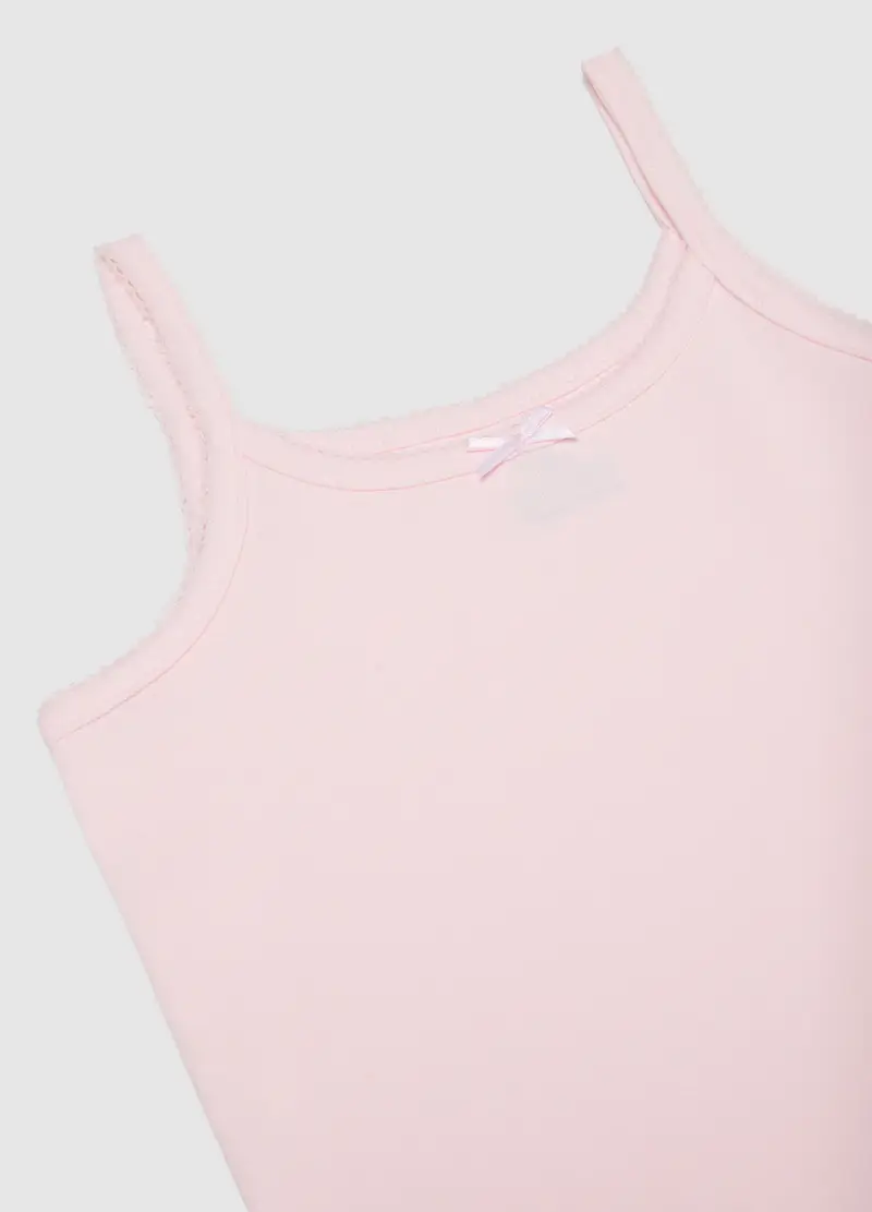 Bipack Canotte In Puro Cotone Multicolor Da Bambina Regular Fit, Multicolor miniatura 3