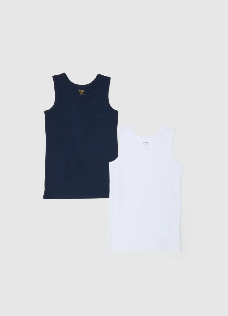 Bipack Canotte In Puro Cotone Multicolor Da Bambino Regular Fit, Multicolor