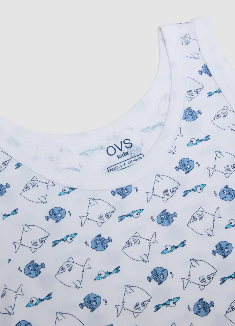 Bipack Canotte In Puro Cotone Multicolor Da Bambino Regular Fit, Multicolor miniatura 3