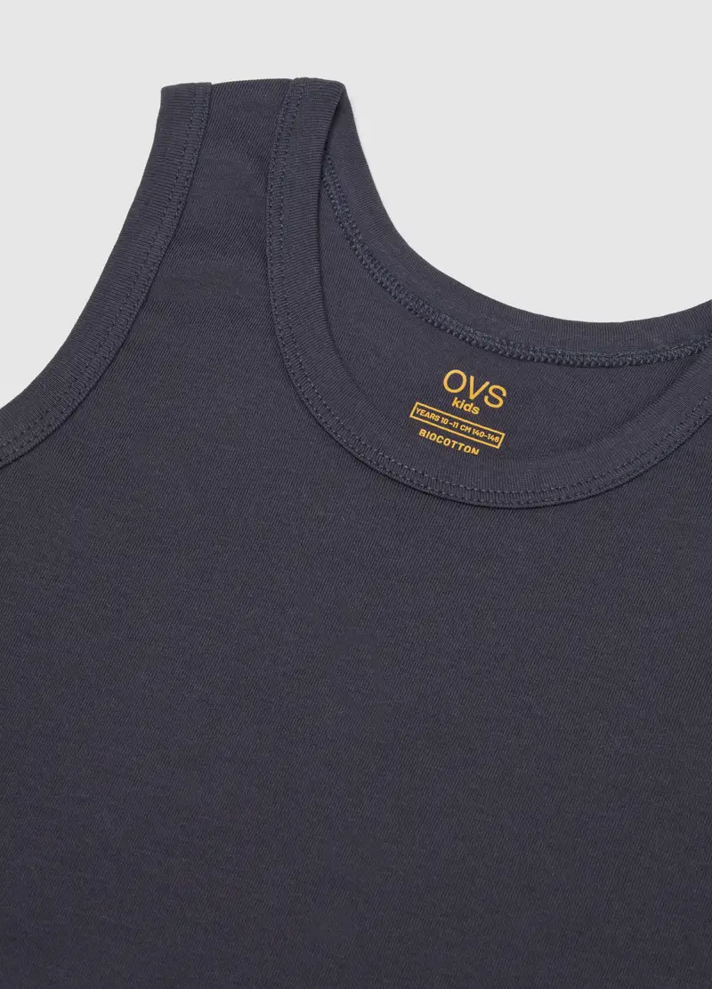 Bipack Canottiere Bianca E Blu Per Bambino, Bianco miniatura 3