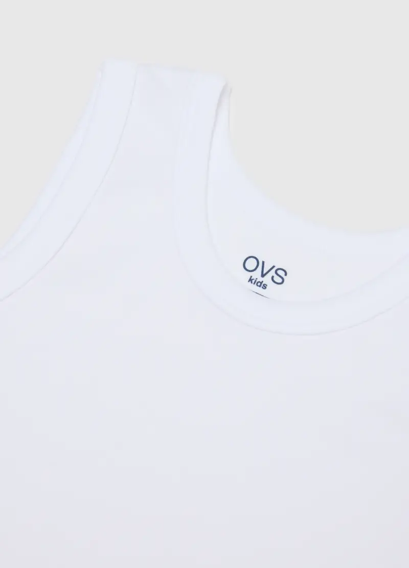 Bipack Canottiere Bianca In Cotone Per Bambino, Bianco miniatura 3