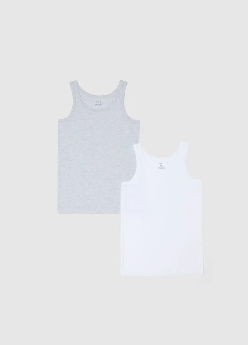 Bipack Canottiere In Puro Cotone Multicolor Da Ragazzo Regular Fit, Bambino, Multicolor