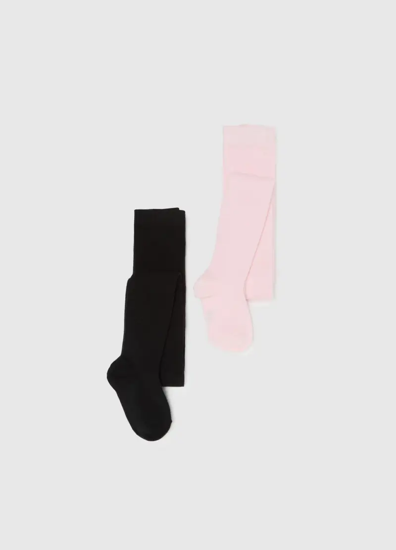 Bipack Collant Rosa Per Bambina, Nero