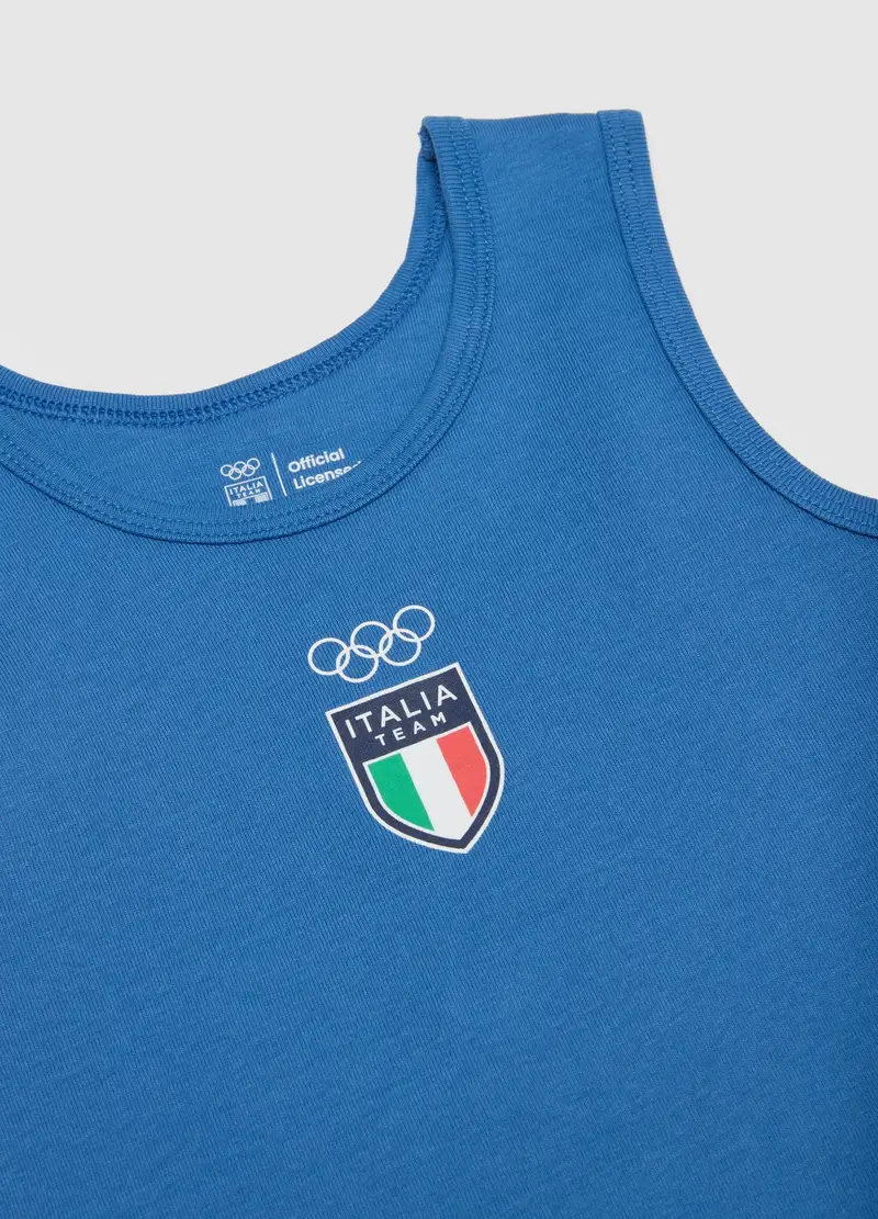 Bipack Di Canottiere Da Bambino In Puro Cotone Looney Tunes X Italia Team, Multicolor miniatura 3