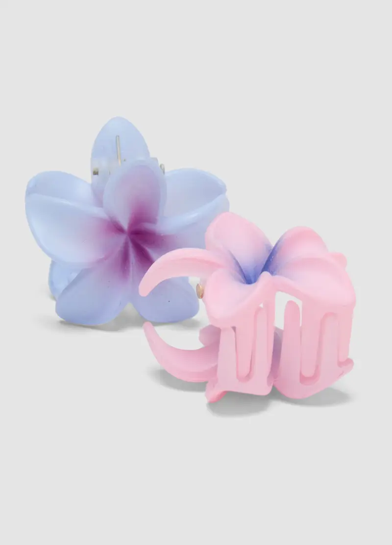 Bipack Fermagli Multicolor Da Bambina A Forma Di Fiore, Multicolor miniatura 3