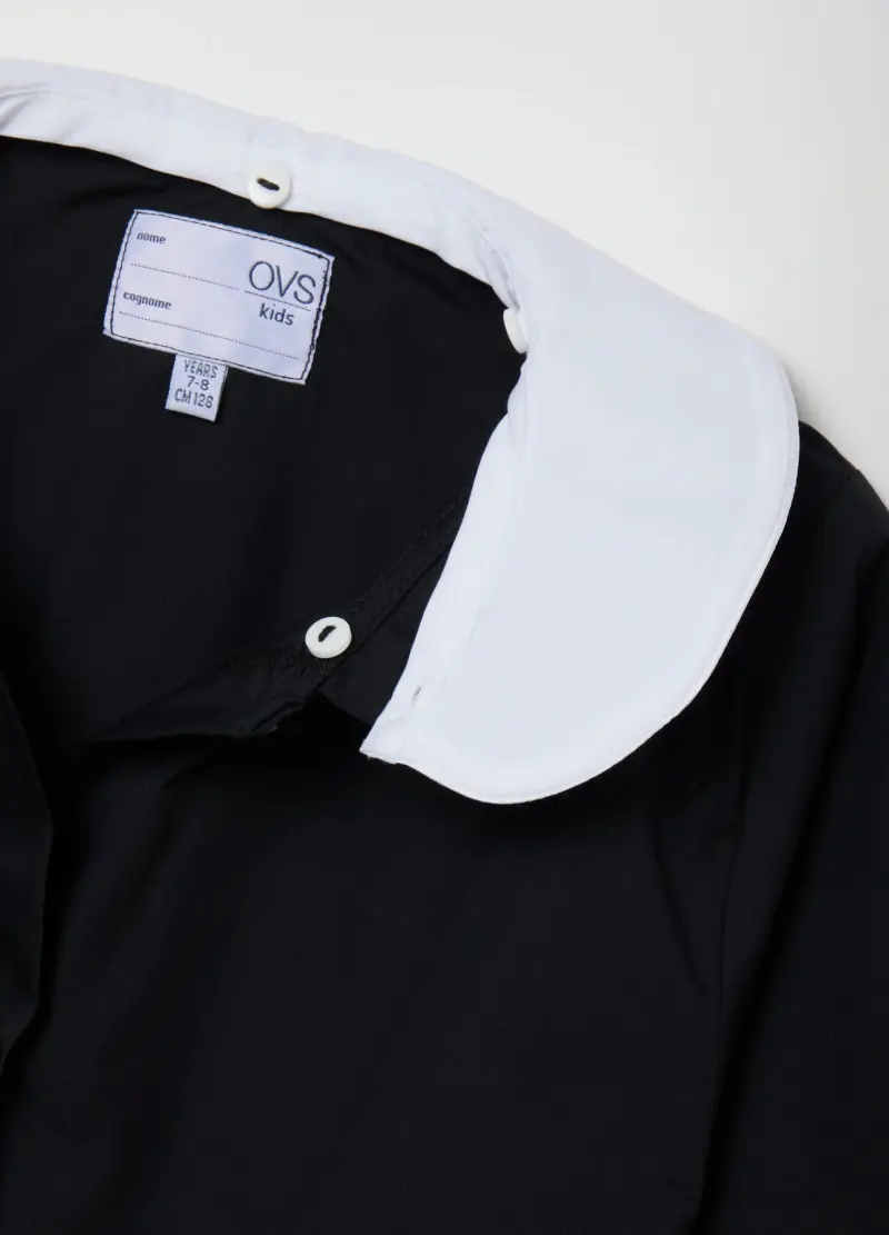 Bipack Grembiuli Scolastici Da Bambina In Misto Cotone Con Colletto, Multicolor miniatura 3